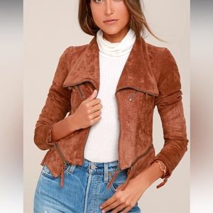 READY FOR ANYTHING RUST ORANGE SUEDE
MOTO JACKET - LULUS NWT